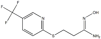 N'-hydroxy-3-{[5-(trifluoromethyl)pyridin-2-yl]sulfanyl}propanimidamide Struktur