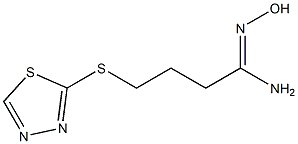 N'-hydroxy-4-(1,3,4-thiadiazol-2-ylsulfanyl)butanimidamide Struktur