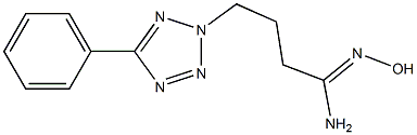 N'-hydroxy-4-(5-phenyl-2H-1,2,3,4-tetrazol-2-yl)butanimidamide Struktur