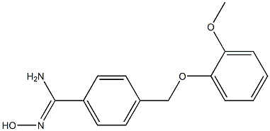 N'-hydroxy-4-[(2-methoxyphenoxy)methyl]benzenecarboximidamide Struktur