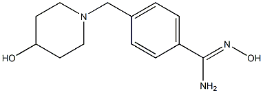 N'-hydroxy-4-[(4-hydroxypiperidin-1-yl)methyl]benzenecarboximidamide Struktur