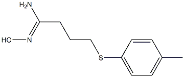 N'-hydroxy-4-[(4-methylphenyl)sulfanyl]butanimidamide Struktur