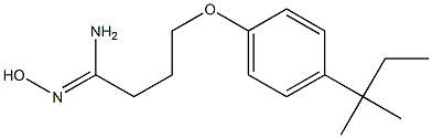 N'-hydroxy-4-[4-(2-methylbutan-2-yl)phenoxy]butanimidamide Struktur