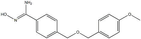 N'-hydroxy-4-{[(4-methoxyphenyl)methoxy]methyl}benzene-1-carboximidamide Struktur