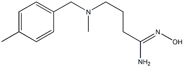 N'-hydroxy-4-{methyl[(4-methylphenyl)methyl]amino}butanimidamide Struktur