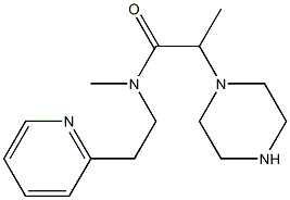 N-methyl-2-(piperazin-1-yl)-N-[2-(pyridin-2-yl)ethyl]propanamide Struktur