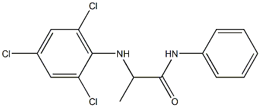 N-phenyl-2-[(2,4,6-trichlorophenyl)amino]propanamide Struktur