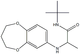 N-tert-butyl-2-(3,4-dihydro-2H-1,5-benzodioxepin-7-ylamino)propanamide Struktur