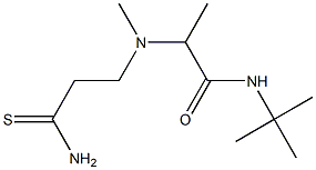 N-tert-butyl-2-[(2-carbamothioylethyl)(methyl)amino]propanamide Struktur