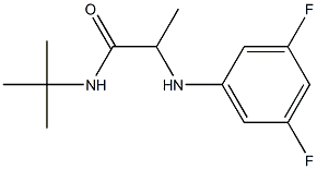 N-tert-butyl-2-[(3,5-difluorophenyl)amino]propanamide Struktur