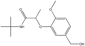 N-tert-butyl-2-[5-(hydroxymethyl)-2-methoxyphenoxy]propanamide Struktur