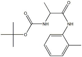 tert-butyl 1-methyl-2-[(2-methylphenyl)amino]-2-oxoethylcarbamate Struktur