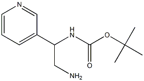 tert-butyl 2-amino-1-pyridin-3-ylethylcarbamate Struktur