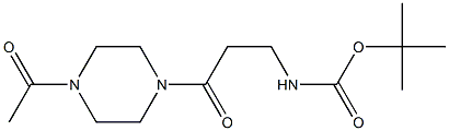 tert-butyl 3-(4-acetylpiperazin-1-yl)-3-oxopropylcarbamate Struktur