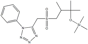 5-(2,3-Dimethyl-3-trimethylsilanyloxy-butane-1-sulfonylmethyl)-1-phenyl-1H-tetrazole Struktur