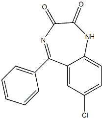 7-Chloro-2,3-dihydro-3-oxy-5-phenyl-2H-1,4-benzodiazepin-2-one Struktur