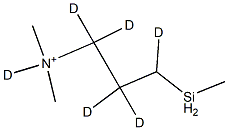 Hexadeuterodimethyl-4-silapentane-1-ammonium Struktur