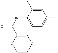 1,4-Dioxin-2-carboxamide,  N-(2,4-dimethylphenyl)-5,6-dihydro- Struktur