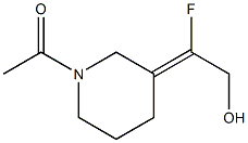 Ethanone,  1-[3-(1-fluoro-2-hydroxyethylidene)-1-piperidinyl]- Struktur