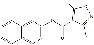 4-Isoxazolecarboxylic  acid,  3,5-dimethyl-,  2-naphthalenyl  ester Struktur