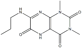 2,4,6(3H)-Pteridinetrione,  1,5-dihydro-1,3-dimethyl-7-(propylamino)- Struktur