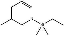 Pyridine,  1-(ethyldimethylsilyl)-1,2,3,4-tetrahydro-3-methyl- Struktur