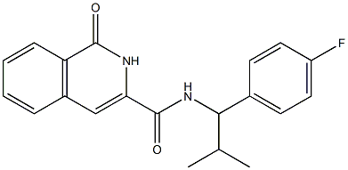 3-Isoquinolinecarboxamide,  N-[1-(4-fluorophenyl)-2-methylpropyl]-1,2-dihydro-1-oxo- Struktur