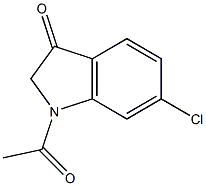 1-Acetyl-6-chloro-1,2-dihydro-indol-3-one Struktur