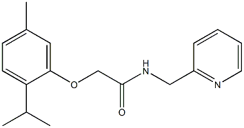 2-(2-isopropyl-5-methylphenoxy)-N-(2-pyridinylmethyl)acetamide Struktur