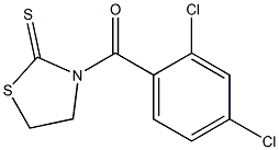 3-(2,4-dichlorobenzoyl)-1,3-thiazolidine-2-thione Struktur