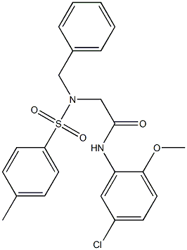 2-{benzyl[(4-methylphenyl)sulfonyl]amino}-N-(5-chloro-2-methoxyphenyl)acetamide Struktur