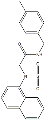 N-(4-methylbenzyl)-2-[(methylsulfonyl)(1-naphthyl)amino]acetamide Struktur