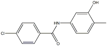 4-chloro-N-(3-hydroxy-4-methylphenyl)benzamide Struktur