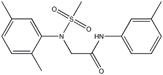 2-[2,5-dimethyl(methylsulfonyl)anilino]-N-(3-methylphenyl)acetamide Struktur