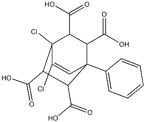 1,7-dichloro-4-phenylbicyclo[2.2.2]oct-7-ene-2,3,5,6-tetracarboxylic acid Struktur