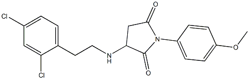 3-{[2-(2,4-dichlorophenyl)ethyl]amino}-1-(4-methoxyphenyl)-2,5-pyrrolidinedione Struktur