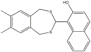 1-(7,8-dimethyl-1,5-dihydro-2,4-benzodithiepin-3-yl)-2-naphthol Struktur