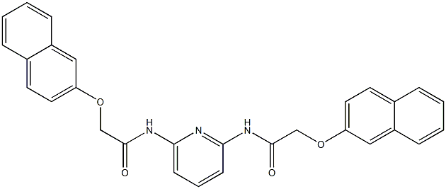 2-(2-naphthyloxy)-N-(6-{[(2-naphthyloxy)acetyl]amino}-2-pyridinyl)acetamide Struktur