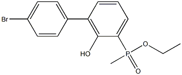 ethyl (4-bromophenyl)(hydroxy)methyl(phenyl)phosphinate Struktur