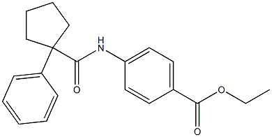 ethyl 4-{[(1-phenylcyclopentyl)carbonyl]amino}benzoate Struktur