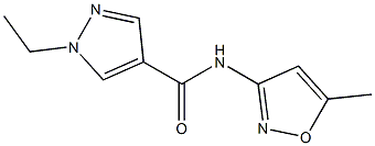 1-ethyl-N-(5-methyl-3-isoxazolyl)-1H-pyrazole-4-carboxamide Struktur