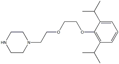 1-{2-[2-(2,6-diisopropylphenoxy)ethoxy]ethyl}piperazine Struktur