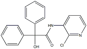 N-(2-chloro-3-pyridinyl)-2-hydroxy-2,2-diphenylacetamide Struktur