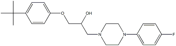 1-(4-tert-butylphenoxy)-3-[4-(4-fluorophenyl)piperazin-1-yl]propan-2-ol Struktur