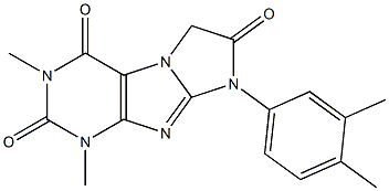 8-(3,4-dimethylphenyl)-1,3-dimethyl-1H-imidazo[2,1-f]purine-2,4,7(3H,6H,8H)-trione Struktur