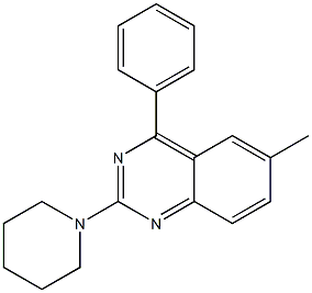 6-methyl-4-phenyl-2-(1-piperidinyl)quinazoline Struktur