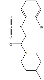 N-(2-bromophenyl)-N-[2-(4-methylpiperidin-1-yl)-2-oxoethyl]methanesulfonamide Struktur