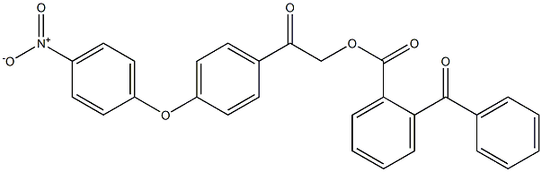 2-(4-{4-nitrophenoxy}phenyl)-2-oxoethyl 2-benzoylbenzoate Struktur