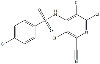 4-chloro-N-(2,3,5-trichloro-6-cyanopyridin-4-yl)benzenesulfonamide Struktur