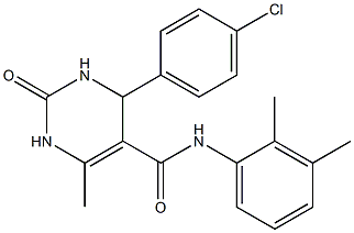 4-(4-chlorophenyl)-N-(2,3-dimethylphenyl)-6-methyl-2-oxo-1,2,3,4-tetrahydropyrimidine-5-carboxamide Struktur